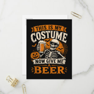 Halloween Now Give Me A Beer Funny Invitation Postcard