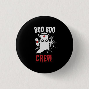 Halloween Nurse Boo Boo Crew Birthday 1 Inch Round Button