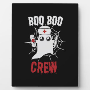 Halloween Nurse Boo Boo Crew Birthday Plaque