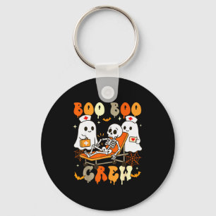Halloween Nurse Boo Boo Crew Ghost Doctor Paramedi Keychain