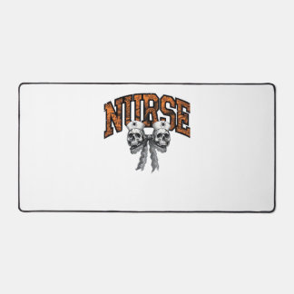 Halloween Nurse Coquette Bow Classic T-Shirt Desk Mat