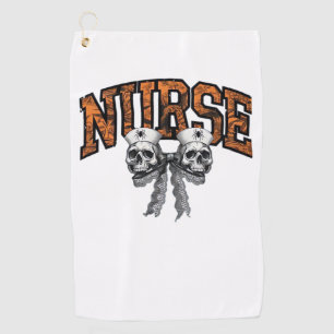 Halloween Nurse Coquette Bow Classic T-Shirt Golf Towel