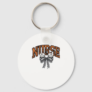 Halloween Nurse Coquette Bow Classic T-Shirt Keychain