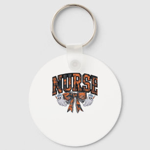 Halloween Nurse Coquette Bow Fall Classic T-Shirt Keychain