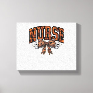 Halloween Nurse Coquette Bow Spooky Classic T-Shir Canvas Print