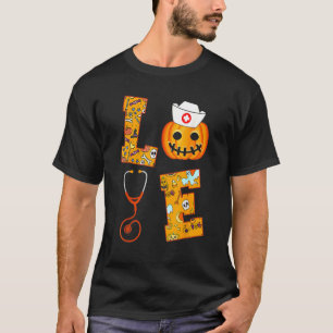 Halloween Nurse  Cute Love Nurse Halloween Nursing T-Shirt