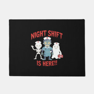 Halloween Nurse Funny Ghost Skeleton Zombie Essent Doormat