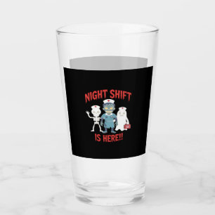 Halloween Nurse Funny Ghost Skeleton Zombie Essent Glass