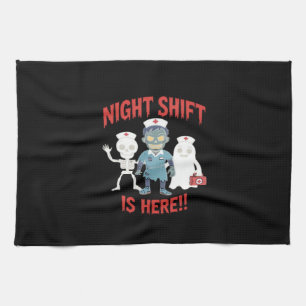 Halloween Nurse Funny Ghost Skeleton Zombie Essent Kitchen Towel