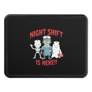 Halloween Nurse Funny Ghost Skeleton Zombie Essent Trailer Hitch Cover
