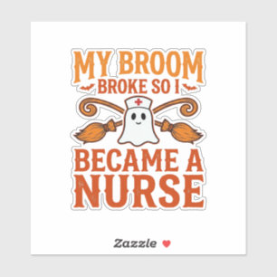 Halloween Nurse Ghost Broom Vintage Shirt Design_1