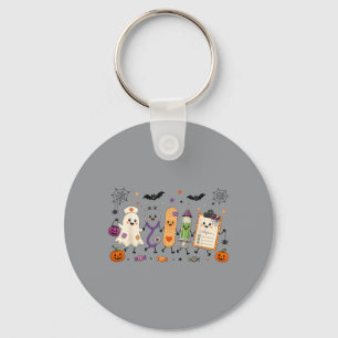 Halloween Nurse Ghost Medical Team Cute Spooky Keychain