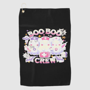 Halloween Nurse Ghost Squad Boo Boo Crew Funny Spo Golf Towel