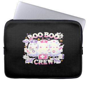 Halloween Nurse Ghost Squad Boo Boo Crew Funny Spo Laptop Sleeve