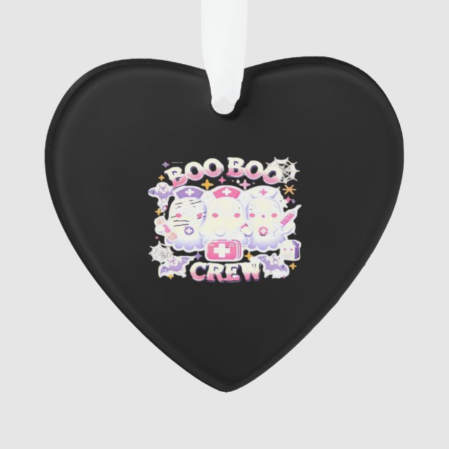 Halloween Nurse Ghost Squad Boo Boo Crew Funny Spo Ornament (Front)