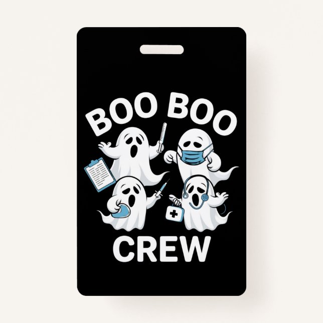 Halloween Nurse Gift Boo Boo Crew Nurse Badge (Front)