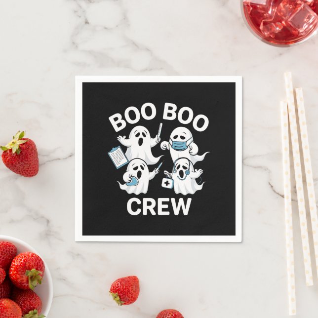 Halloween Nurse Gift Boo Boo Crew Nurse Napkin (Insitu)