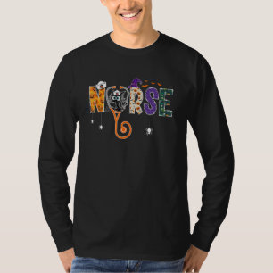 Halloween Nurse Nursing CNA RN LPN Halloween Cat M T-Shirt