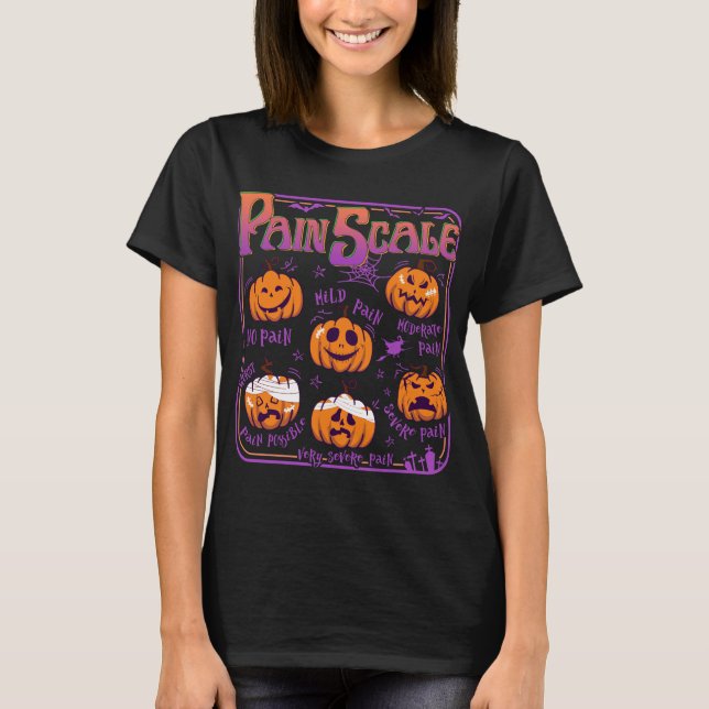 Halloween Nurse Pain Scale Shirt (Front)