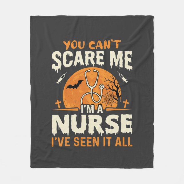 Halloween Nurse Scare Me Fleece Blanket (Front)