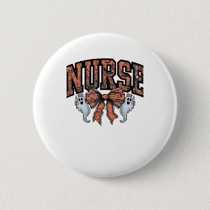 Halloween Nurse Scary Coquette Bow Classic T-Shirt 2 Inch Round Button