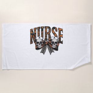Halloween Nurse Scary Coquette Bow Classic T-Shirt Beach Towel