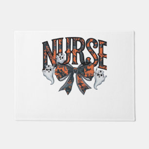 Halloween Nurse Scary Coquette Bow Classic T-Shirt Doormat