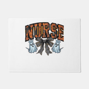 Halloween Nurse Scary Coquette Bow Classic T-Shirt Doormat