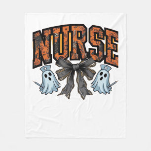 Halloween Nurse Scary Coquette Bow Classic T-Shirt Fleece Blanket