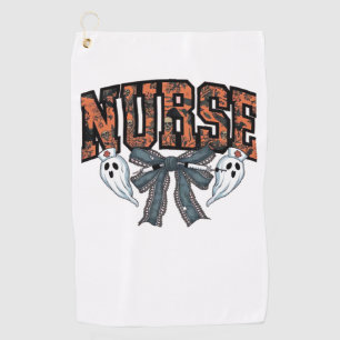 Halloween Nurse Scary Coquette Bow Classic T-Shirt Golf Towel