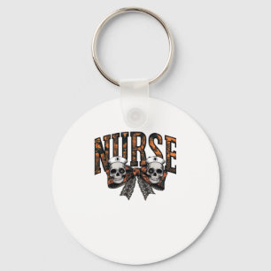 Halloween Nurse Scary Coquette Bow Classic T-Shirt Keychain