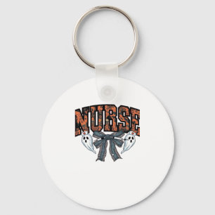 Halloween Nurse Scary Coquette Bow Classic T-Shirt Keychain