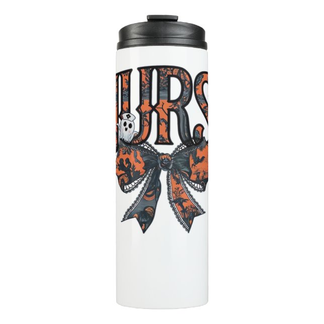 Halloween Nurse Scary Coquette Bow Classic T-Shirt Thermal Tumbler (Front)