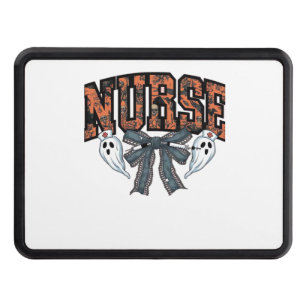 Halloween Nurse Scary Coquette Bow Classic T-Shirt Trailer Hitch Cover