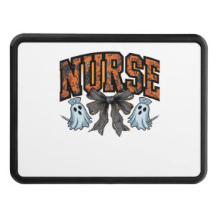 Halloween Nurse Scary Coquette Bow Classic T-Shirt Trailer Hitch Cover