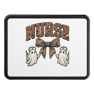 Halloween Nurse Scary Coquette Bow Classic T-Shirt Trailer Hitch Cover