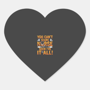 Halloween Nurse Seen It All Design_1 Heart Sticker