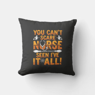Halloween Nurse Seen It All Design_1 Throw Pillow