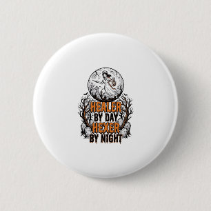 Halloween Nurse Shirt Vintage Engraving Spooky Nur 2 Inch Round Button