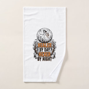 Halloween Nurse Shirt Vintage Engraving Spooky Nur Hand Towel