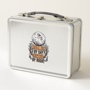 Halloween Nurse Shirt Vintage Engraving Spooky Nur Metal Lunch Box