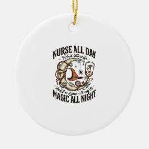 Halloween Nurse Shirt Witchy Medical Night Shift_1 Ceramic Ornament