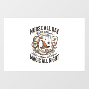 Halloween Nurse Shirt Witchy Medical Night Shift_1 Window Cling
