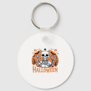 Halloween Nurse skeleton Essential T-Shirt_1 Keychain