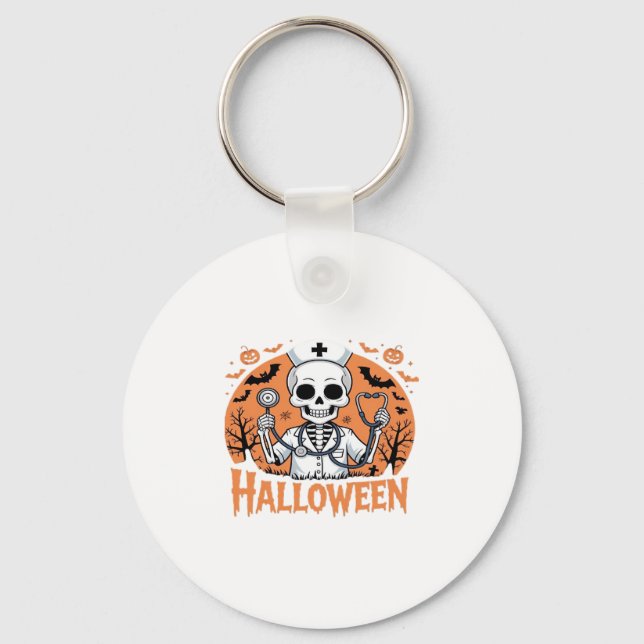 Halloween Nurse skeleton Essential T-Shirt_1 Keychain (Front)