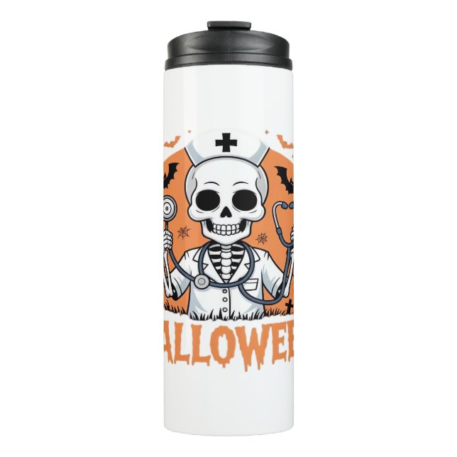 Halloween Nurse skeleton Essential T-Shirt_1 Thermal Tumbler (Front)