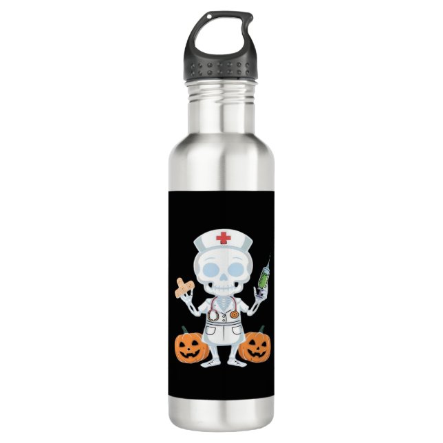 Halloween Nurse Skeleton Essential T-Shirt 710 Ml Water Bottle (Front)