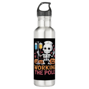 Halloween Nurse Skeleton Funny Joke Essential T-Sh 710 Ml Water Bottle