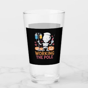Halloween Nurse Skeleton Funny Joke Essential T-Sh Glass