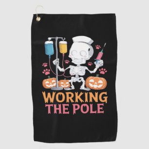 Halloween Nurse Skeleton Funny Joke Essential T-Sh Golf Towel